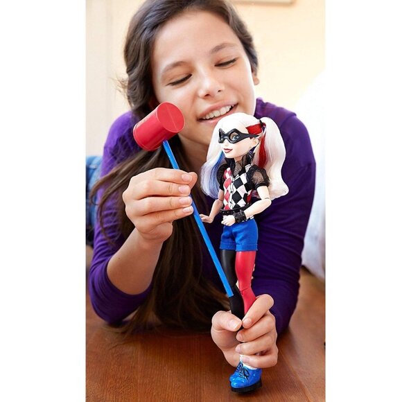 DC Super Hero Girls Harley Quinn 12-Inch Deluxe Collector Doll With Accessories - Picture 10 of 15